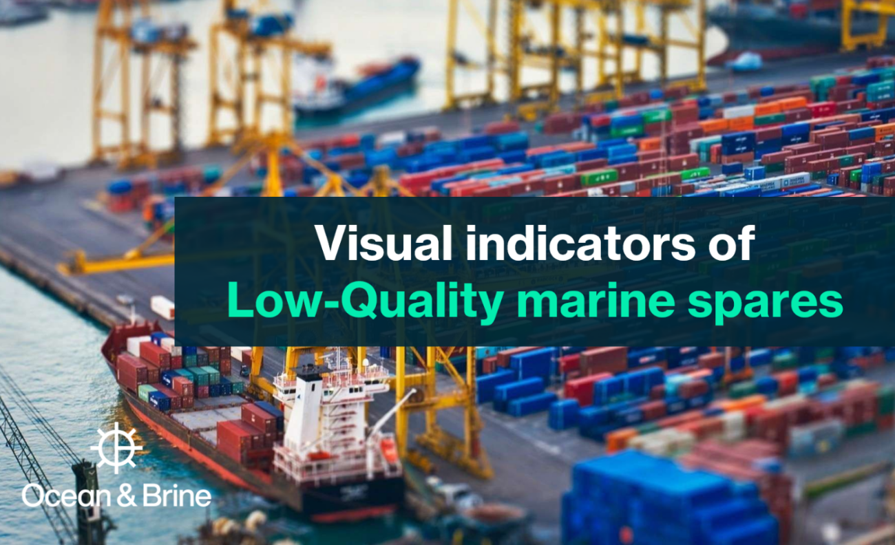 Visual indicators of low-quality marine spares